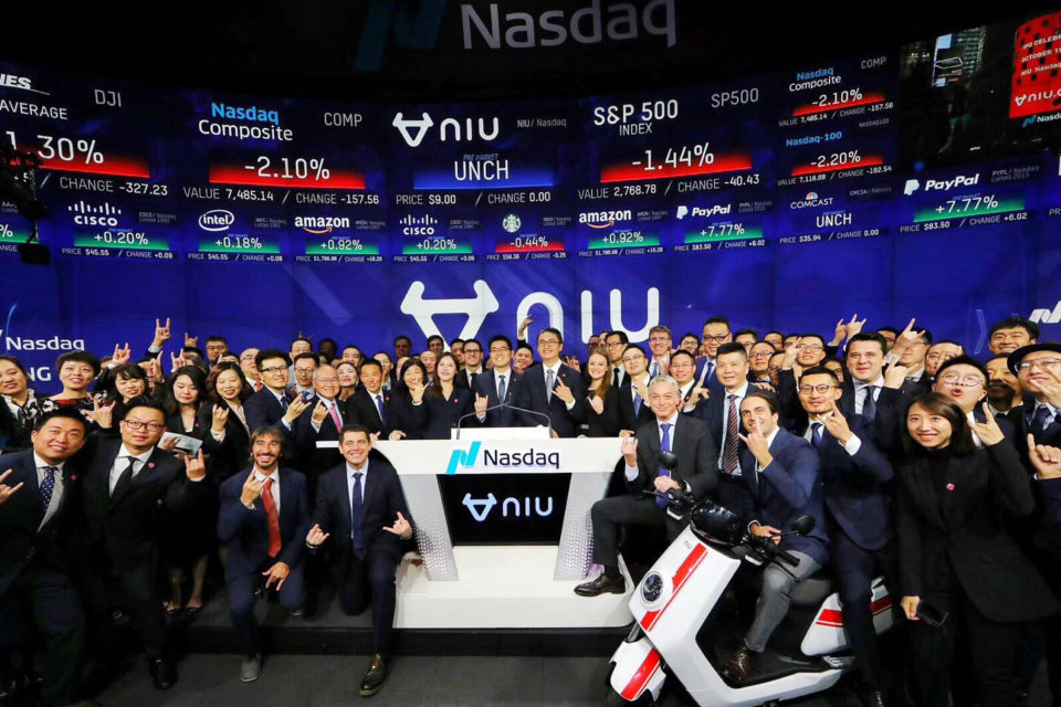 Niu Technologies listed on Nasdaq